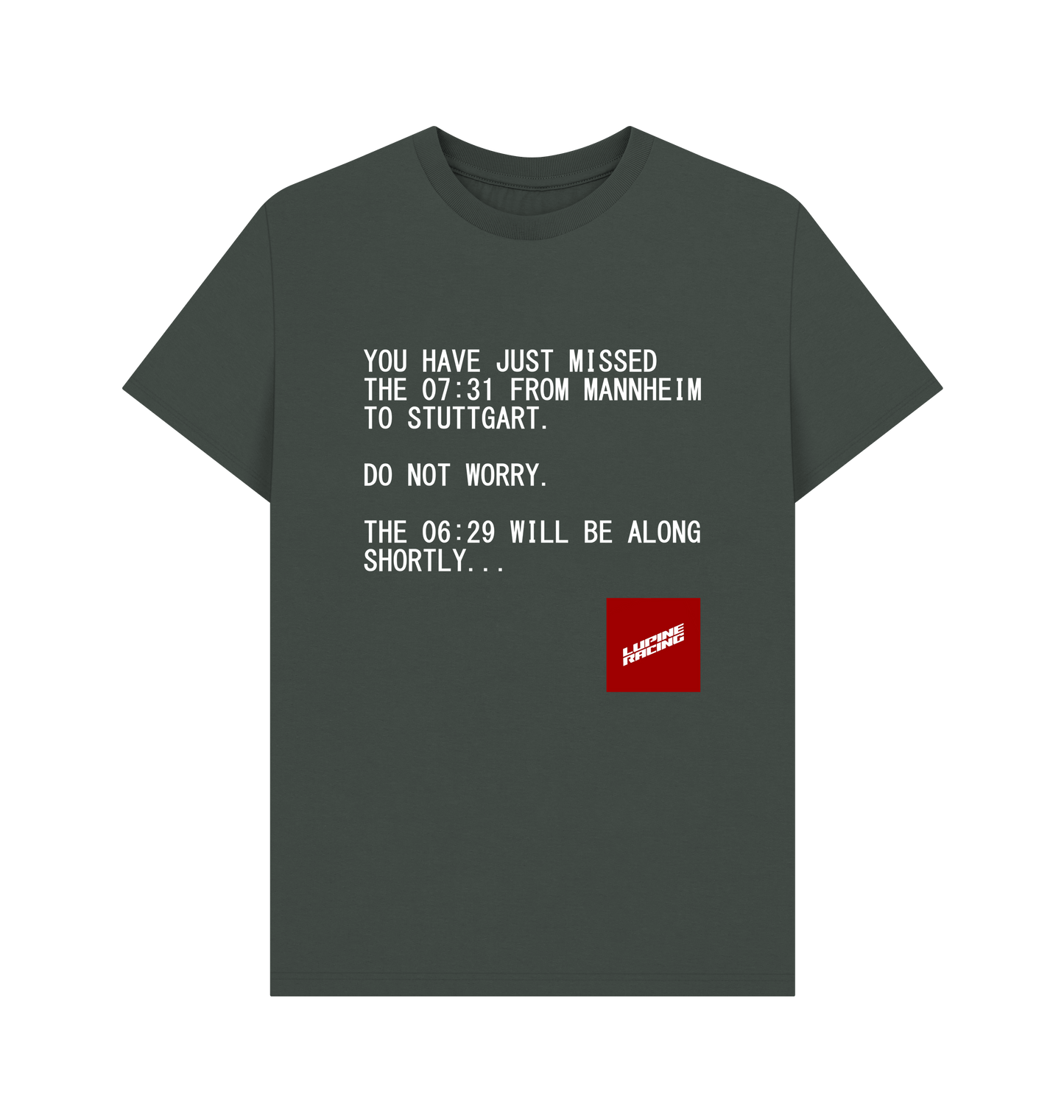 Dark Grey Printed T-shirt Front