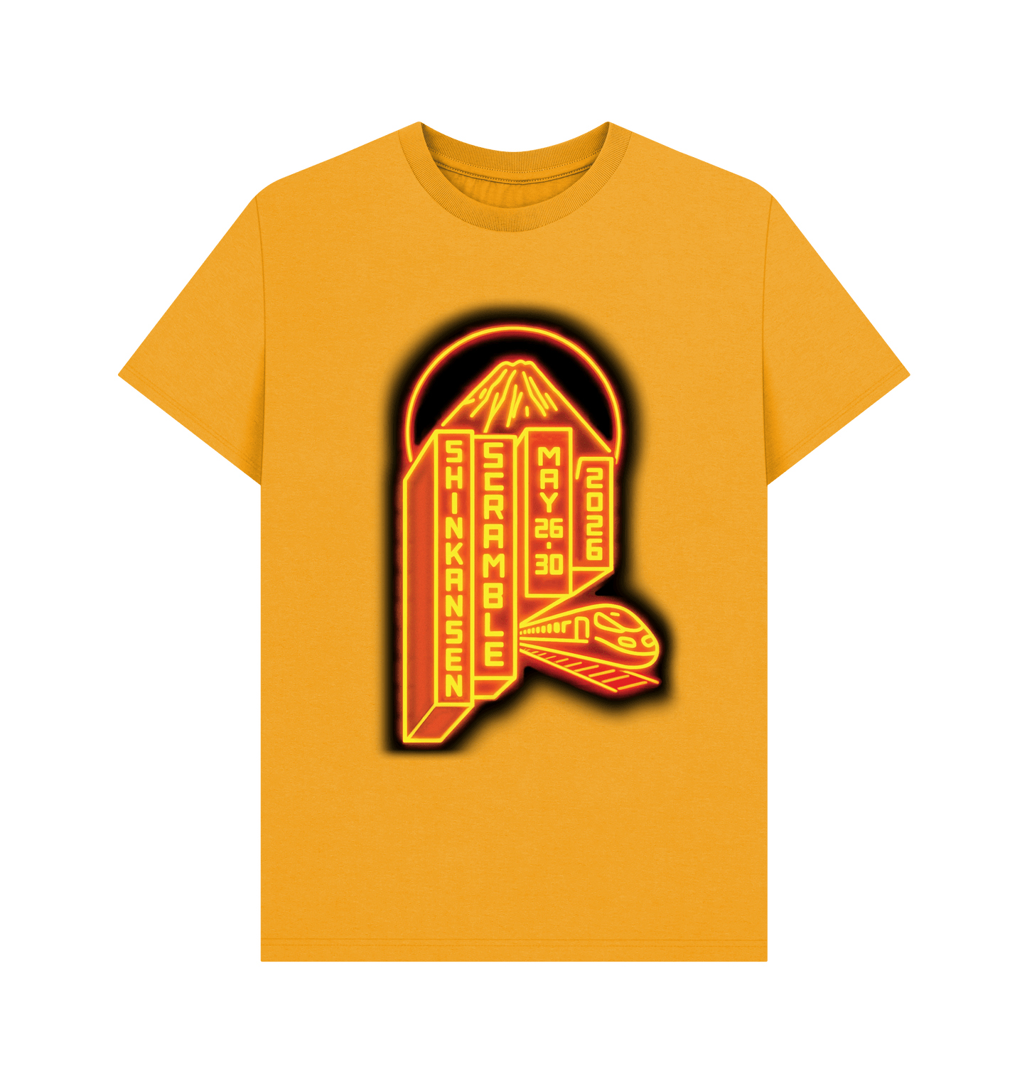 Mustard Printed T-shirt Front