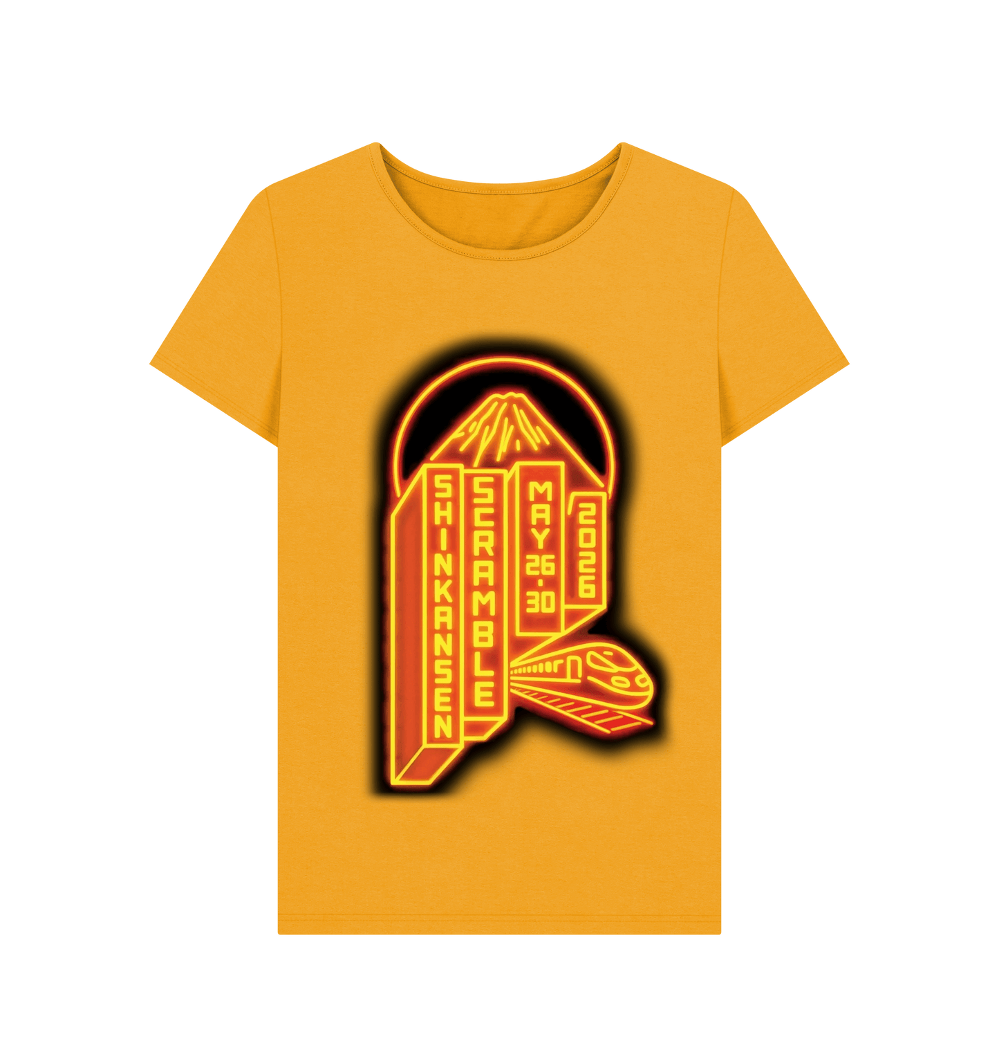 Mustard Printed T-shirt Front
