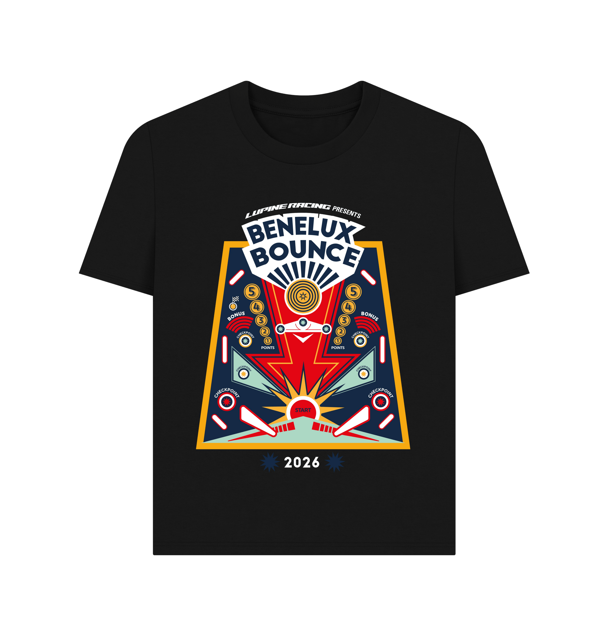 Black Printed T-shirt Front