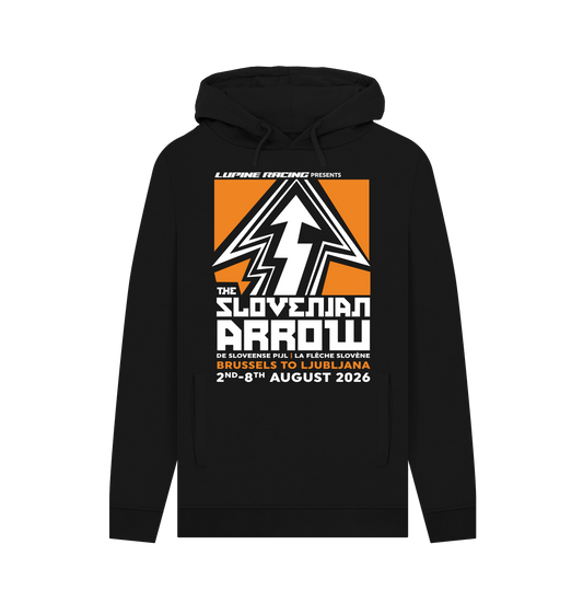 Black Printed Hoody Front