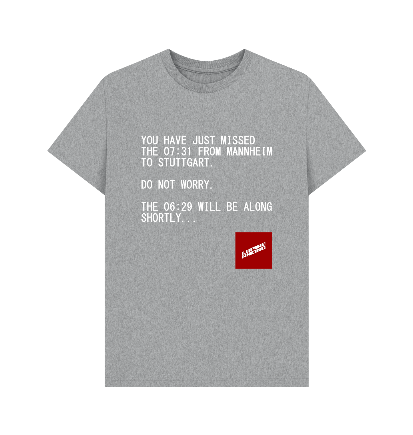 Athletic Grey Printed T-shirt Front