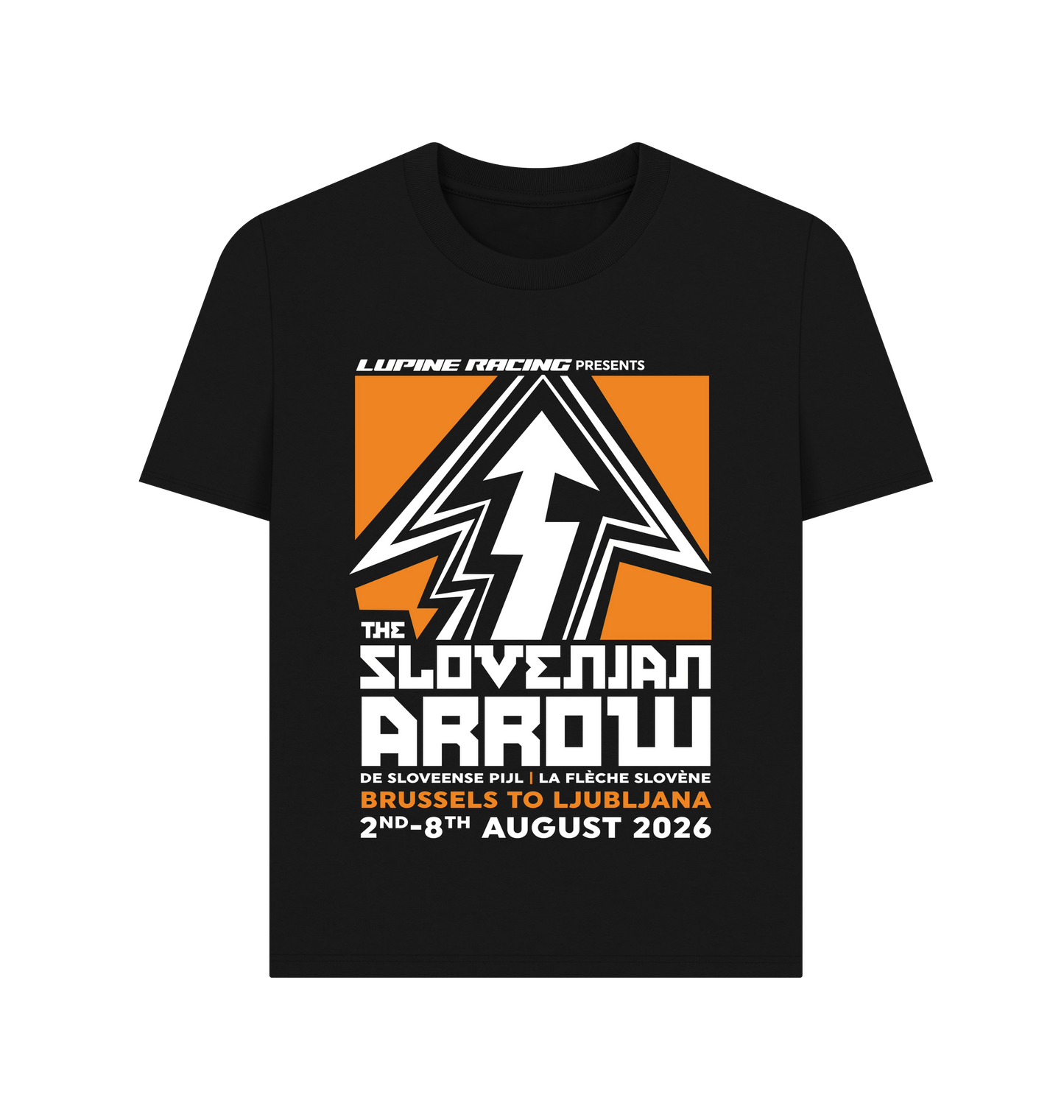 Black Printed T-shirt Front