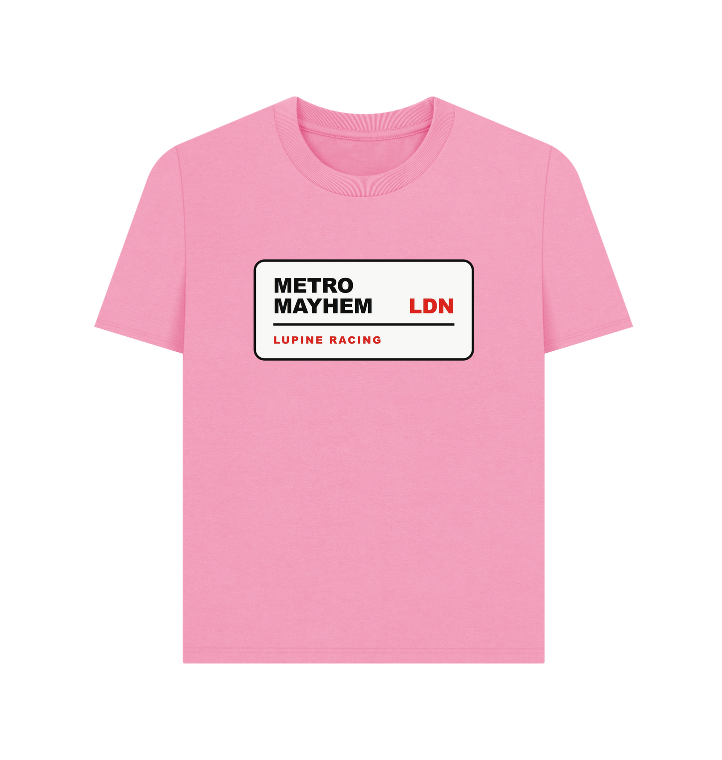 Rose Pink Printed T-shirt Front