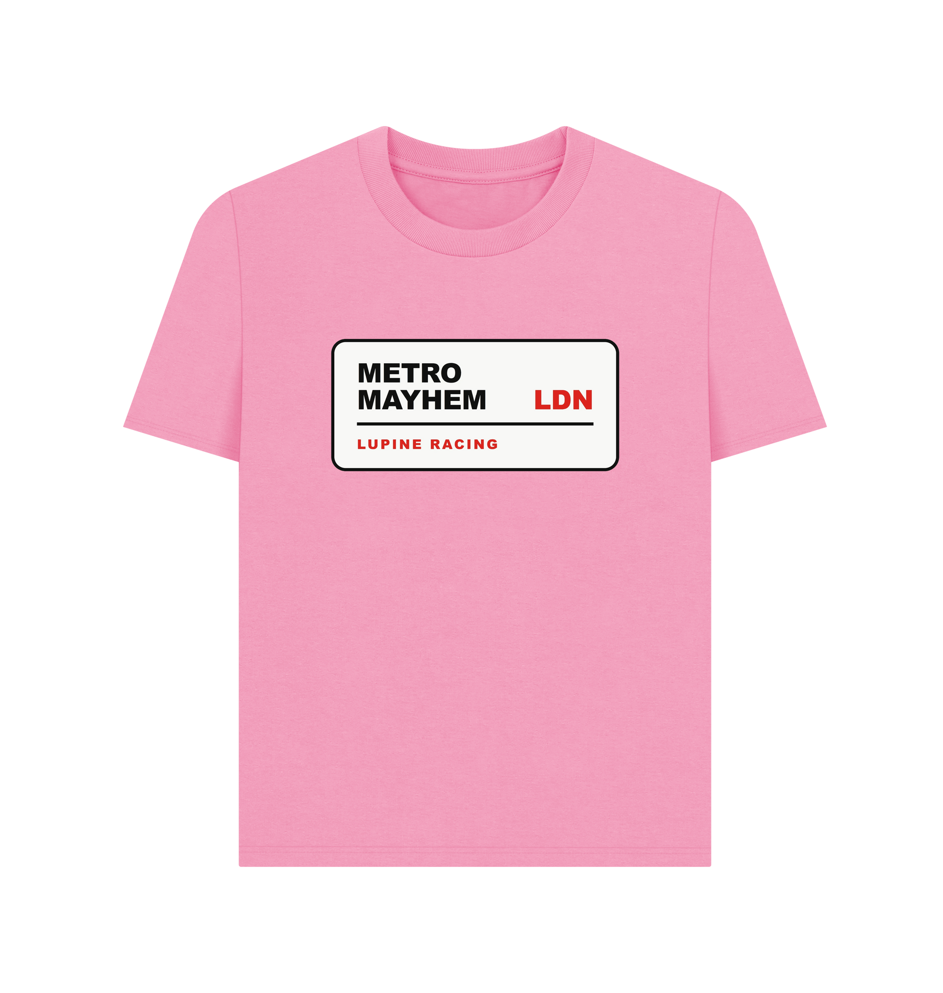 Rose Pink Printed T-shirt Front