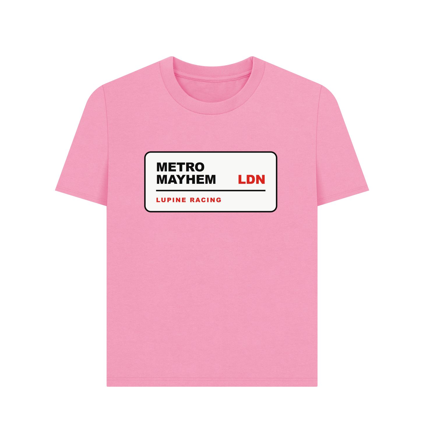 Rose Pink Printed T-shirt Front