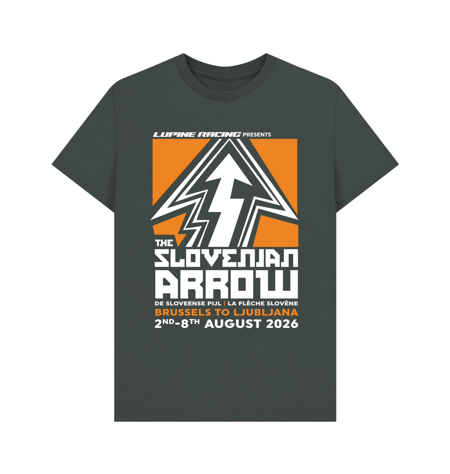 Dark Grey Printed T-shirt Front