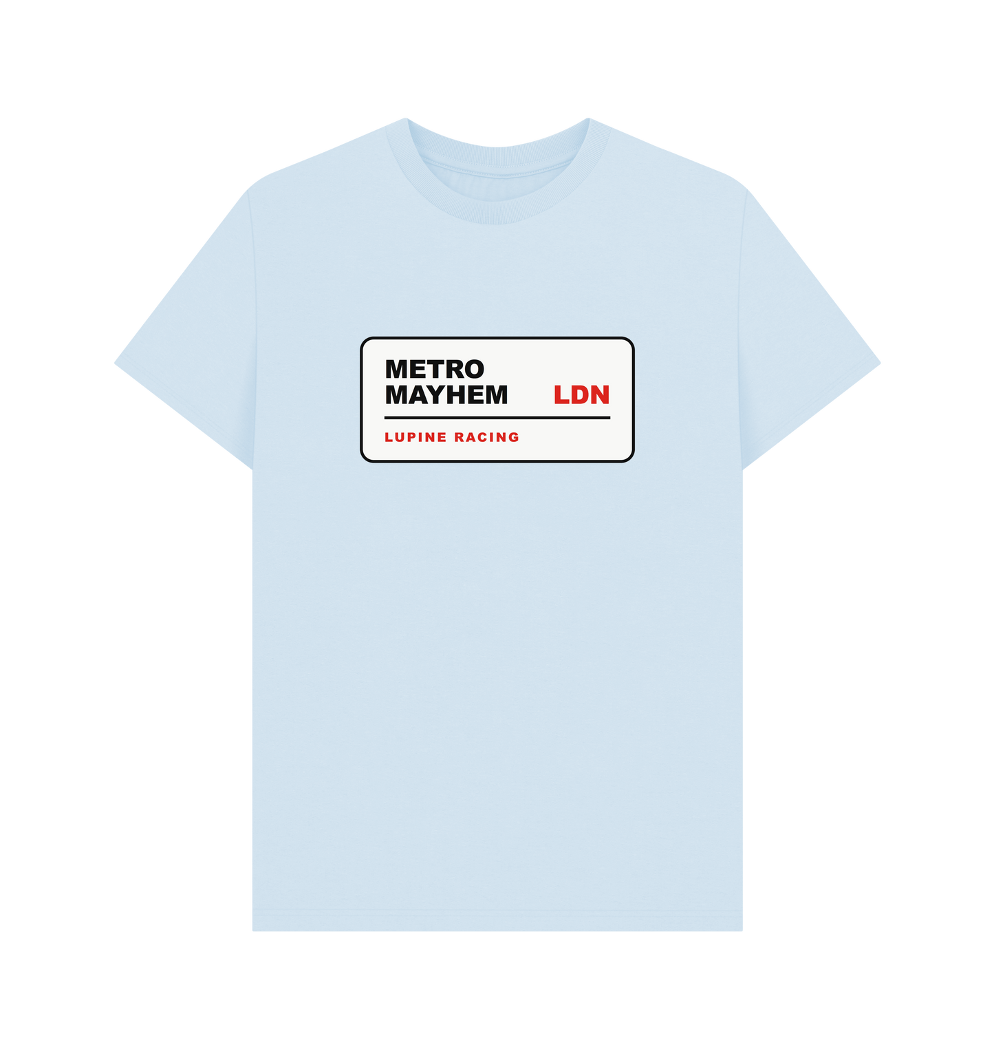 Sky Blue Printed T-shirt Front
