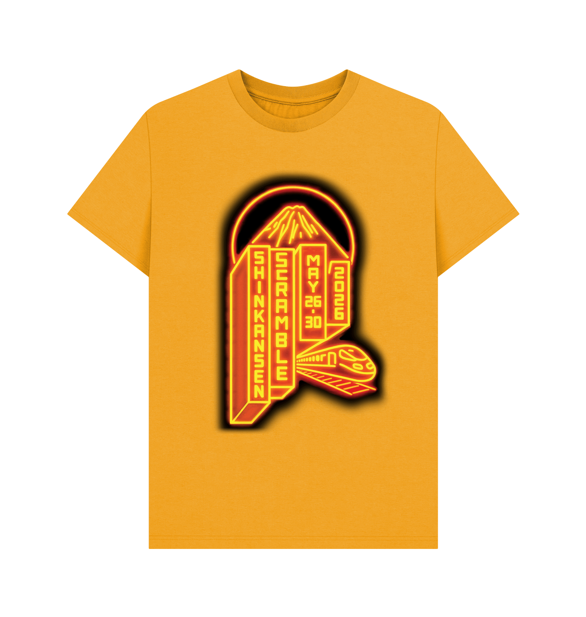 Mustard Printed T-shirt Front