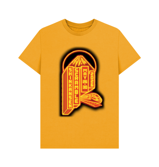 Mustard Printed T-shirt Front