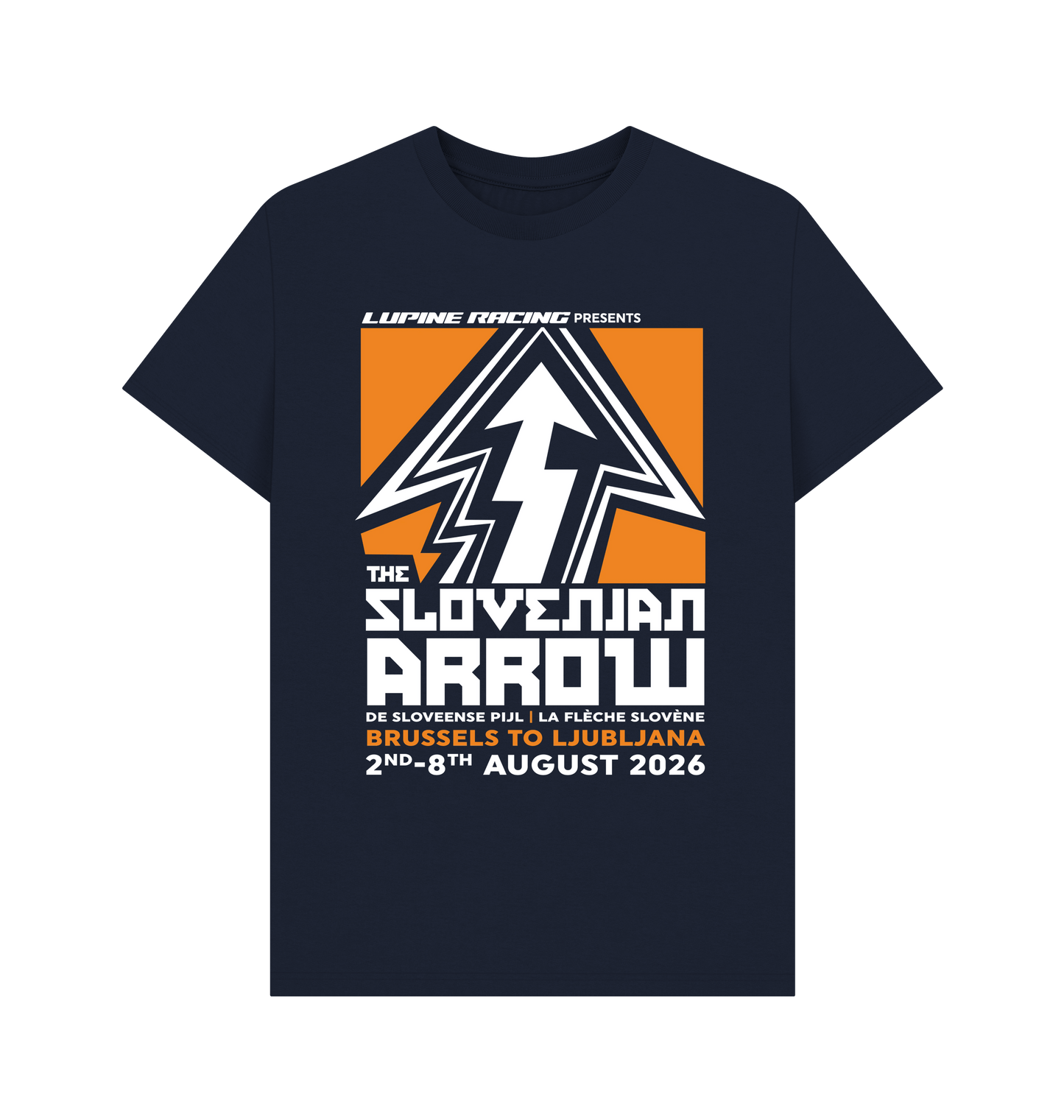 Navy Blue Printed T-shirt Front