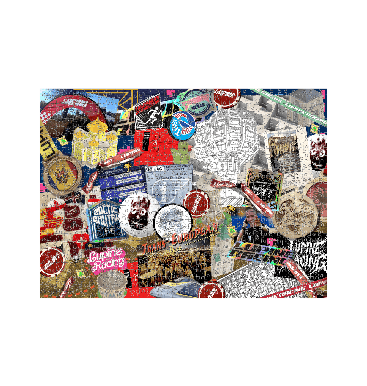 White Jigsaw Puzzles Front