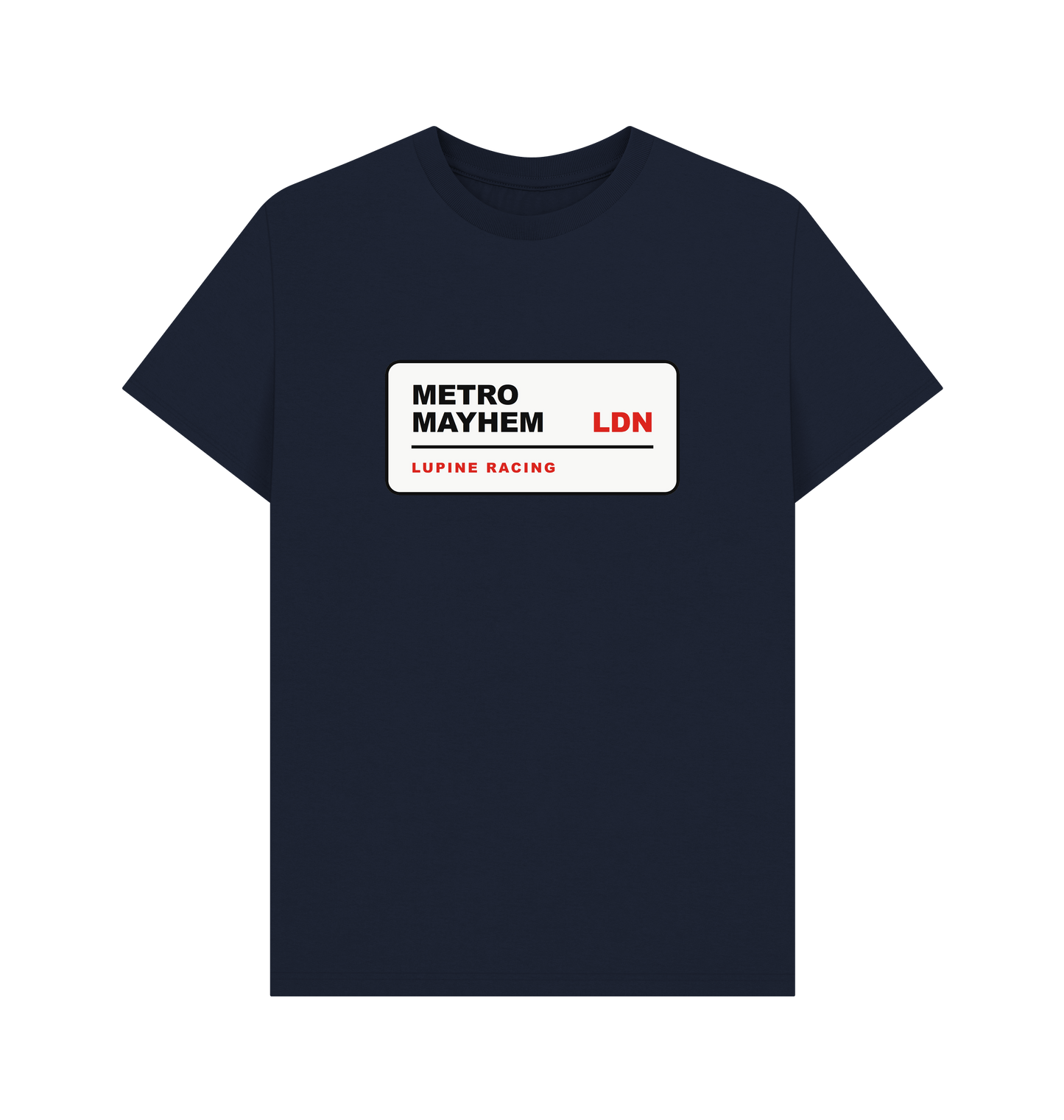 Navy Blue Printed T-shirt Front