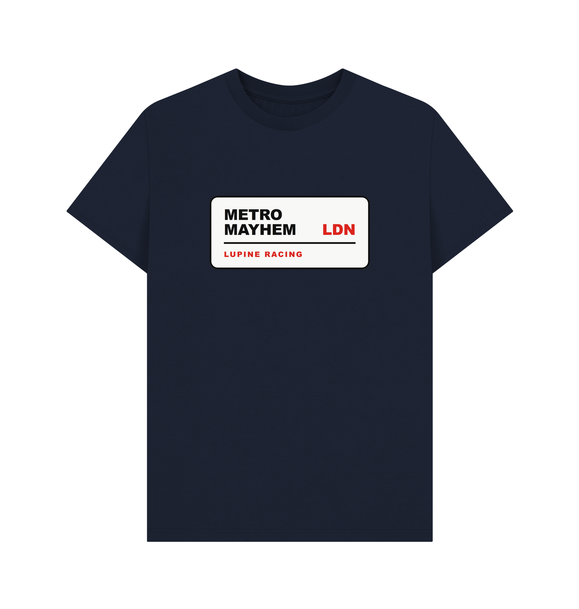 Navy Blue Printed T-shirt Front