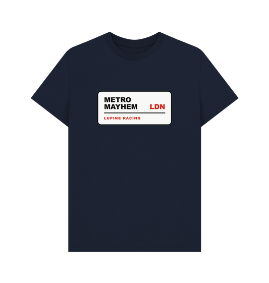 Navy Blue Printed T-shirt Front