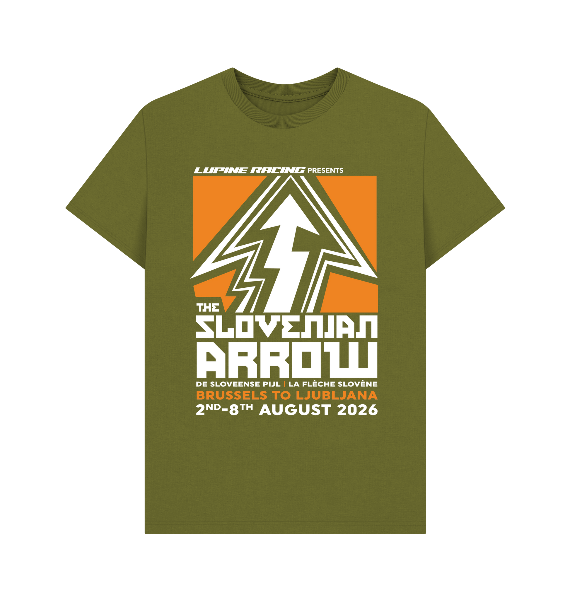 Moss Green Printed T-shirt Front