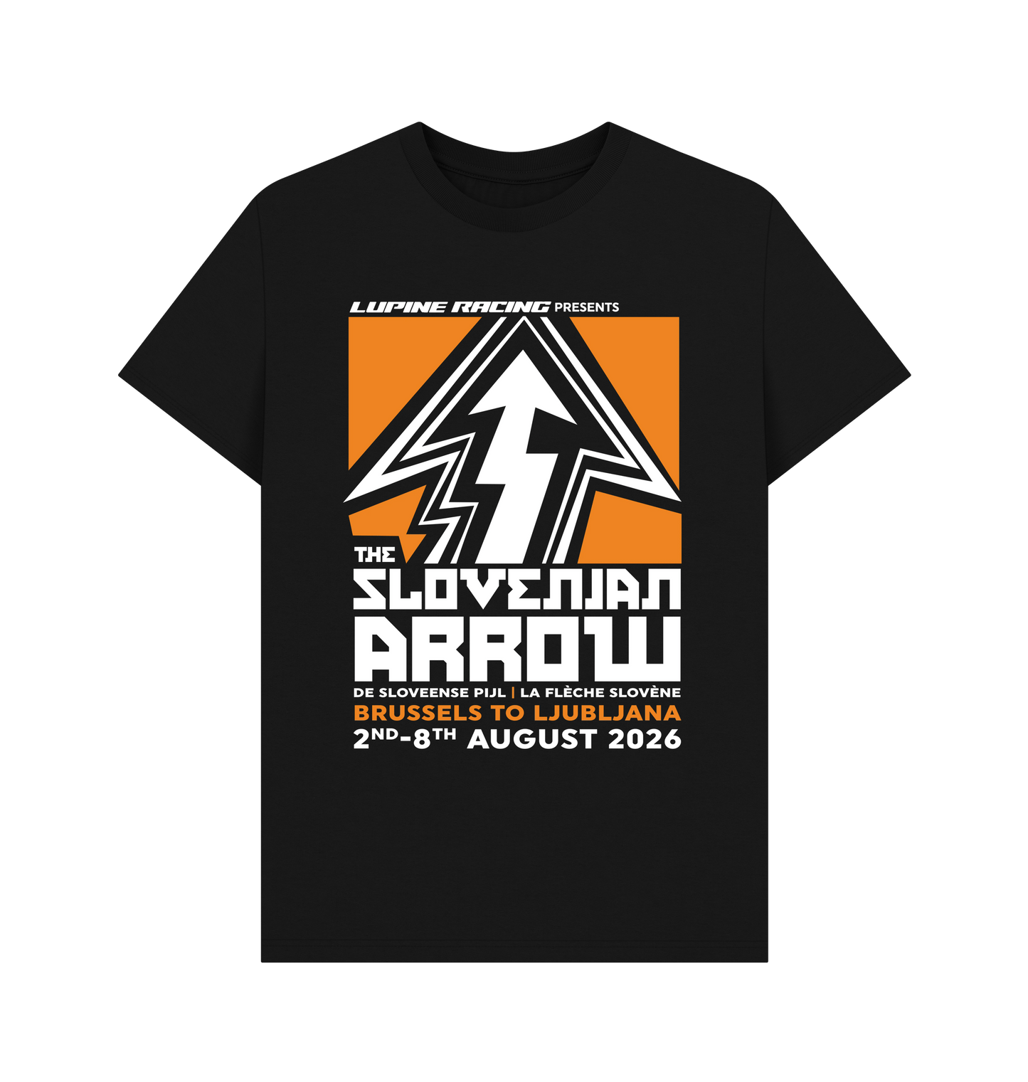 Black Printed T-shirt Front