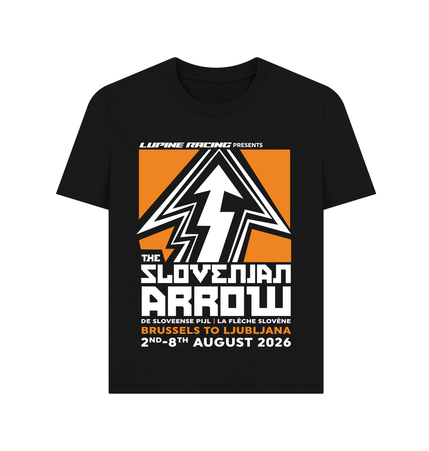 Black Printed T-shirt Front